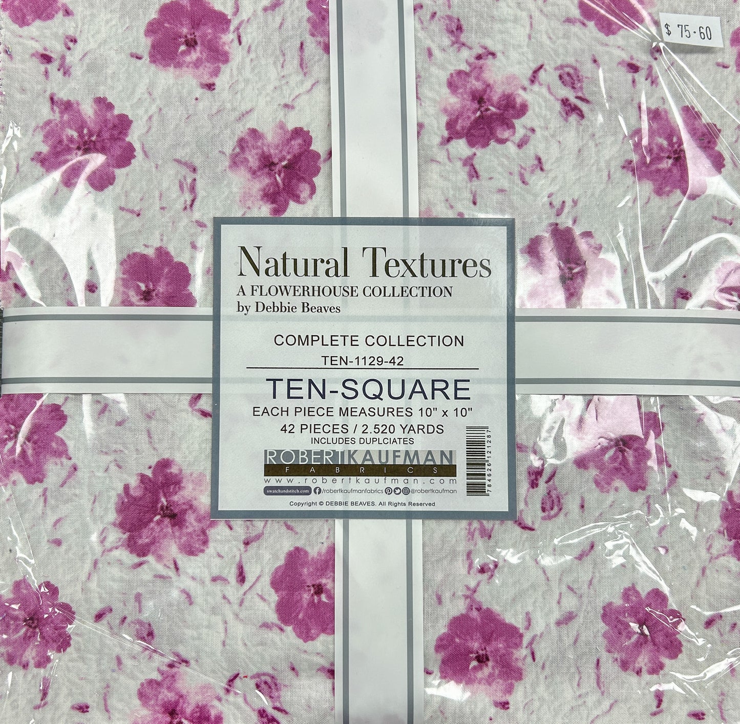 Natural Textures - A Flowerhouse Collection - 10 inch charm pack