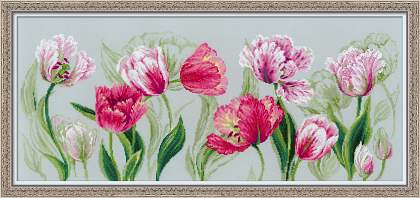 Premium Riolis Cross Stitch - Spring Tulips