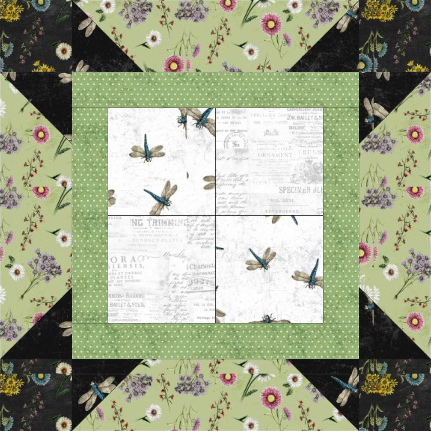 Botanical Journal Quilt Pattern by Cecile Whatman