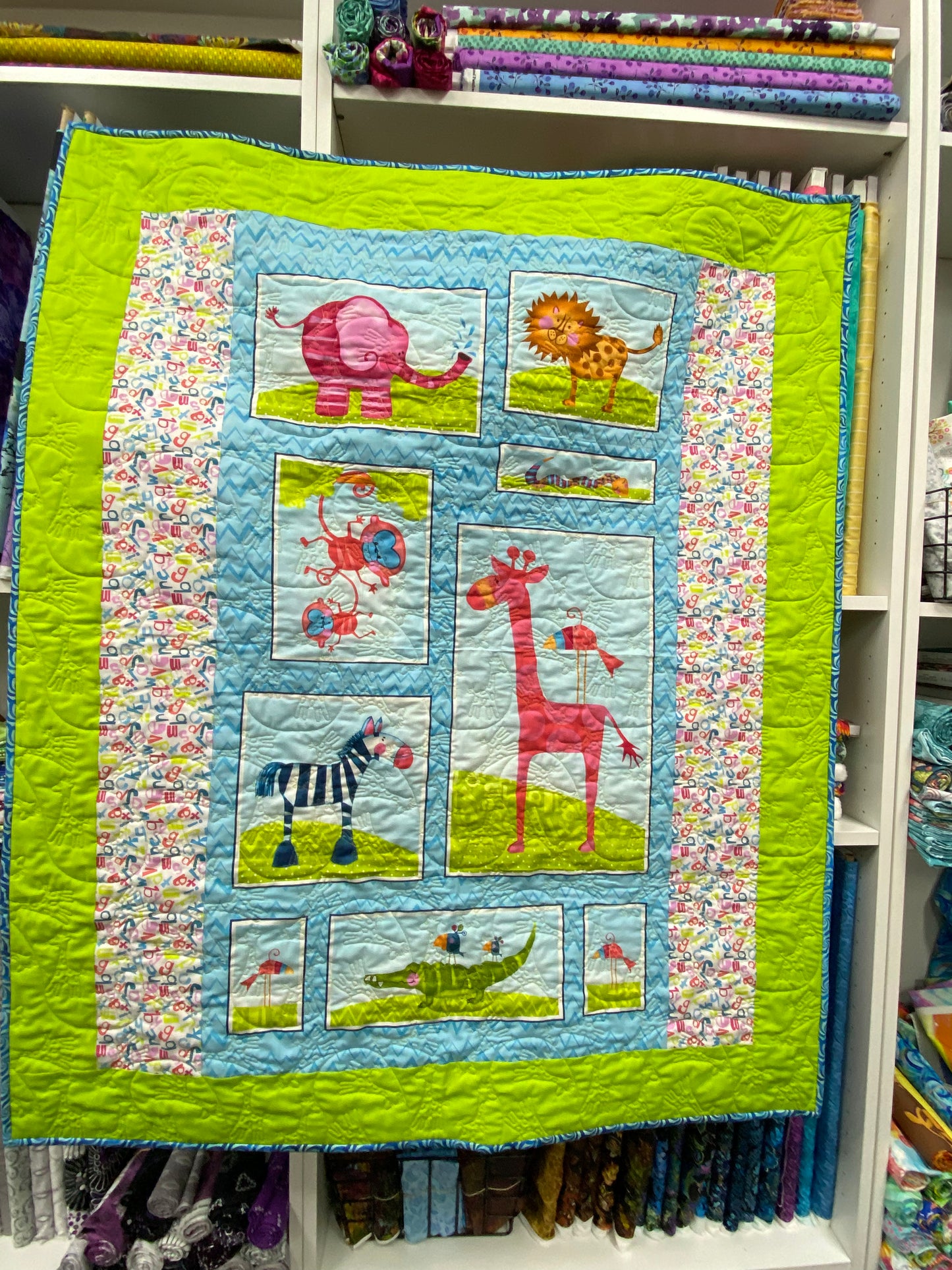 Silly Safari Cot or Play Mat Quilt