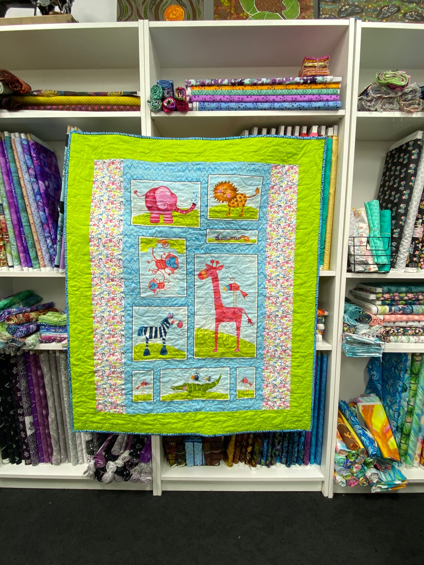 Silly Safari Cot or Play Mat Quilt