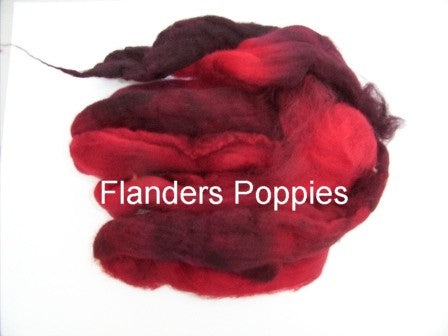Tussah Silk - Spaced Dyed - Flanders Poppies