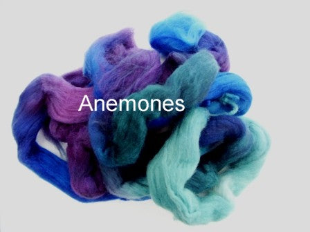 Tussah Silk - Spaced Dyed - Anemones