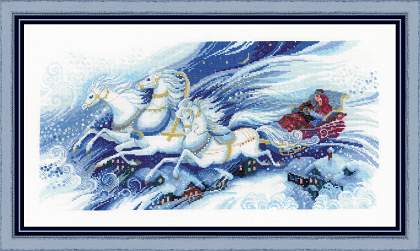 Premium Riolis Cross Stitch - Magical Sleigh Ride