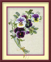 Riolis Cross Stitch - Bunch of Pansies