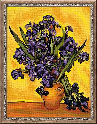 Riolis Cross Stitch - Irises after Van Gogh's Painting