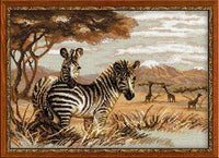 Riolis Cross Stitch - Zebras in the Savannah