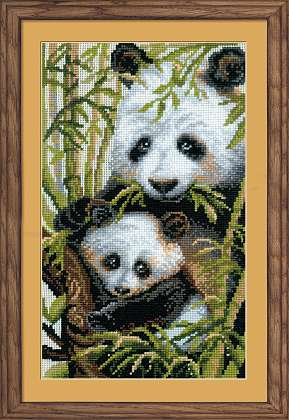 Riolis Cross Stitch - Panda with Young