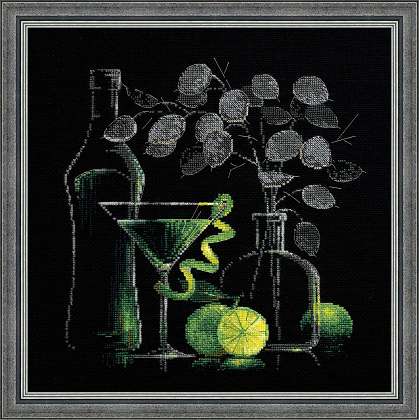 Riolis Cross Stitch - Still Life with Martini