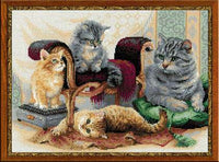 Riolis Cross Stitch - Feline Family