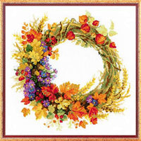 Riolos Cross Stitch - Wreath with Wheat
