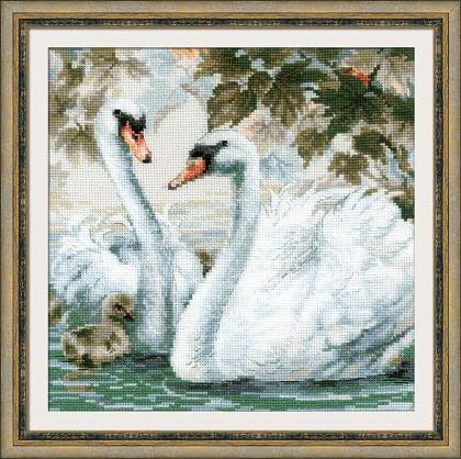 Riolos Cross Stitch - White Swans