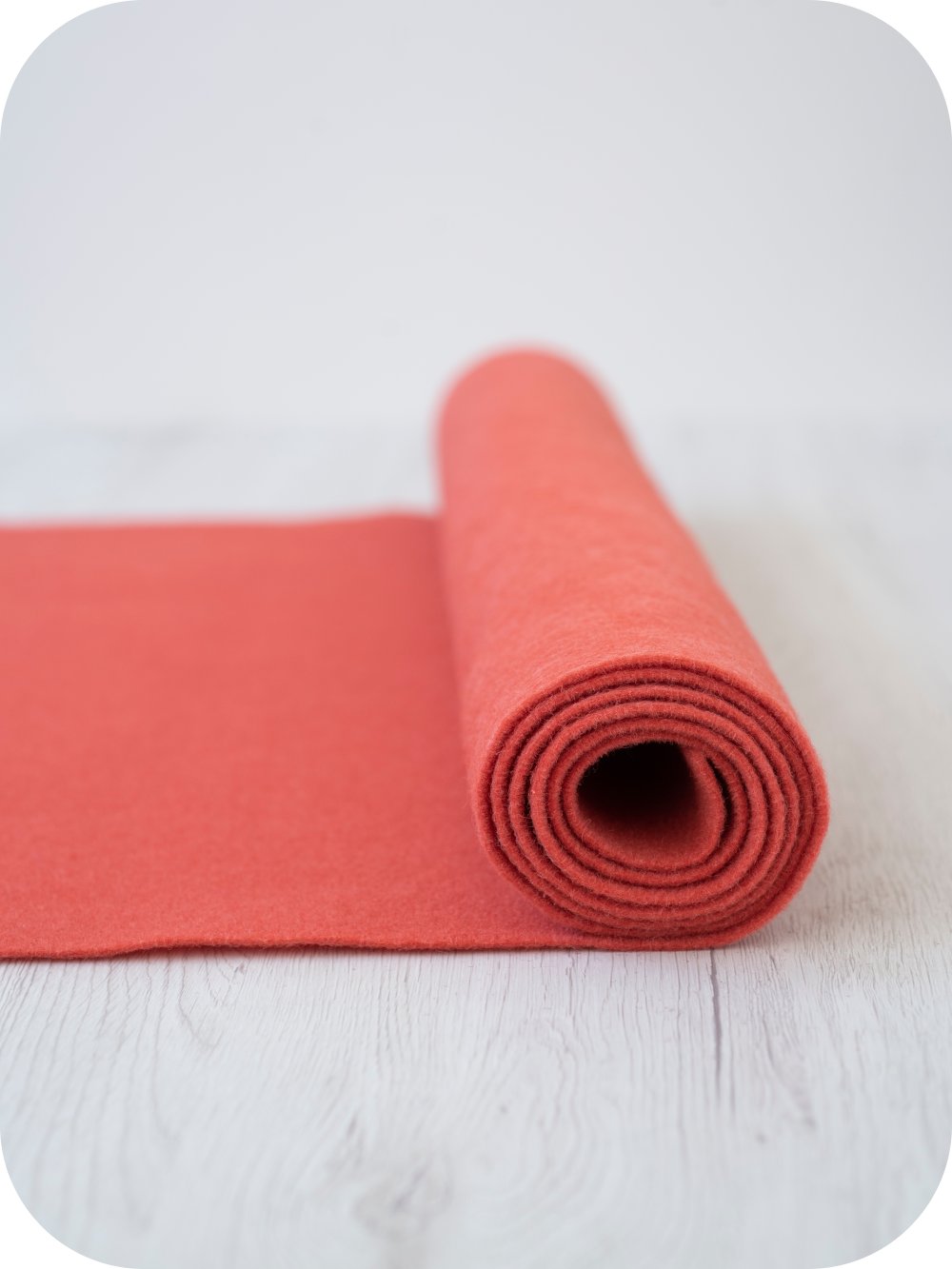 Thermoformable Wool Felt - Coral