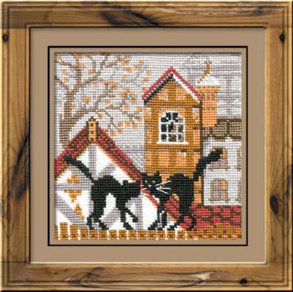 Riolis Cross Stitch - City and Cats Autumn
