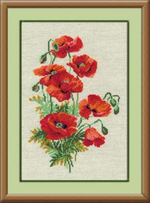 Riolis Cross Stitch - Wild Poppies