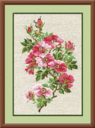 Riolis Cross Stitch - May Wild Rose