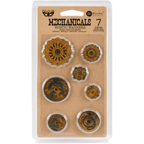 Rustic Washers - Finnabair Mechanicals Metal Embellishments