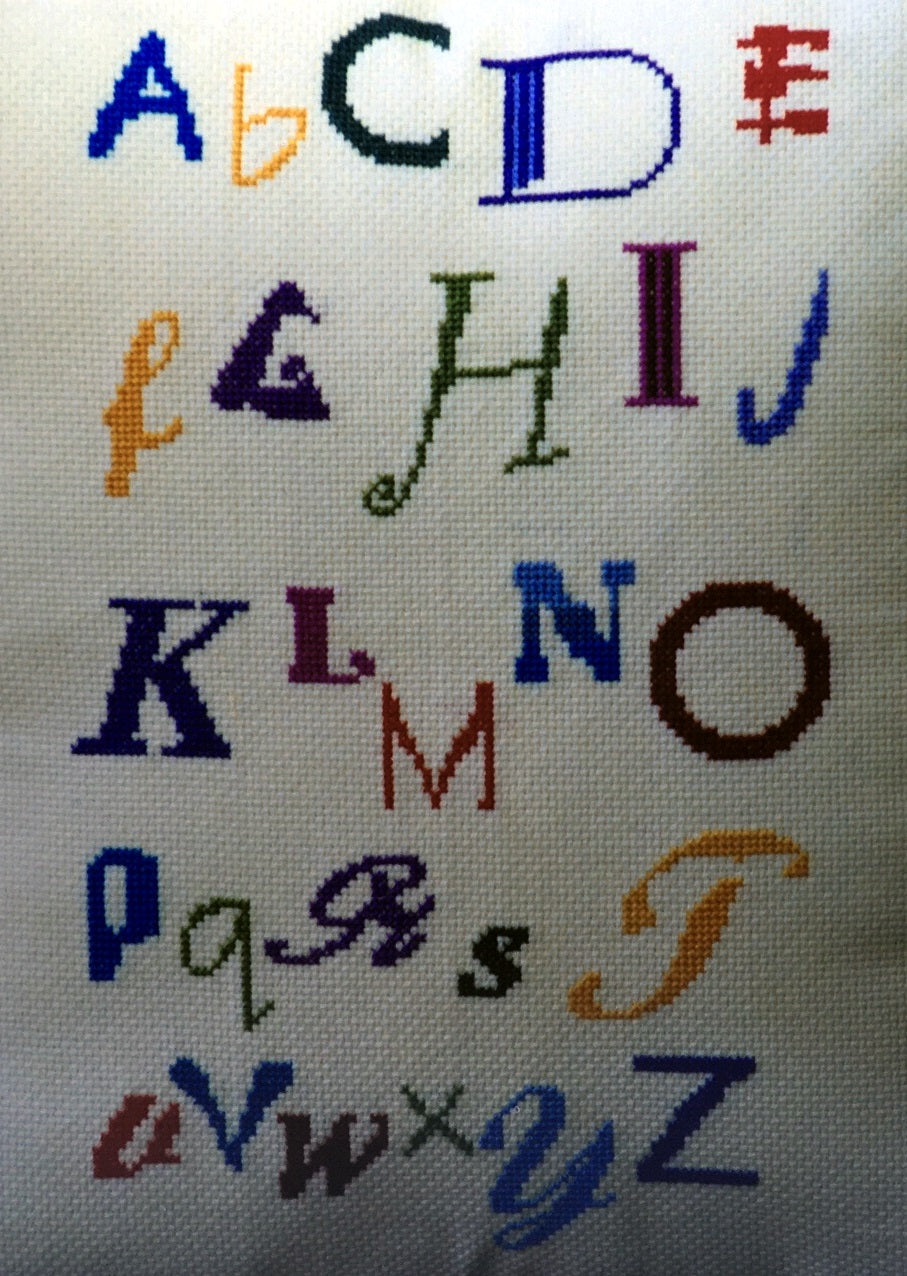Uniquely Yours Alphabet Sampler Cross Stitch Chart