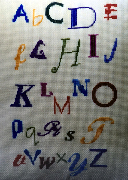 Uniquely Yours Alphabet Sampler Cross Stitch Chart