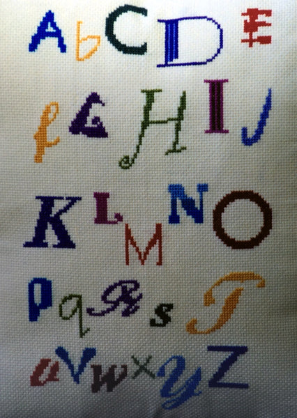 Uniquely Yours Alphabet Sampler Cross Stitch Chart