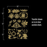 Gilded Home and Nature Decor Transfer