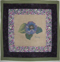 Uniquely Yours Purple Pansy Cross Stitch Chart