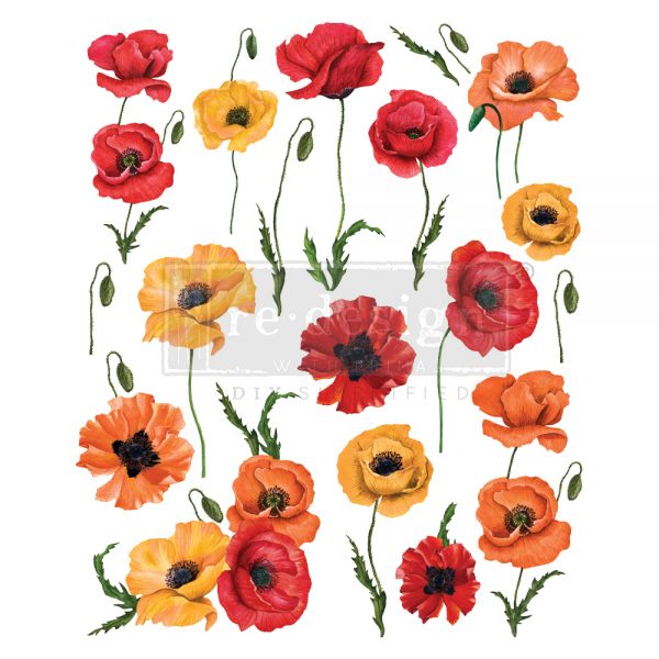 Poppy Gardens Decor Transfer