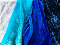 Hand dyed silk velvet bundles - Blues