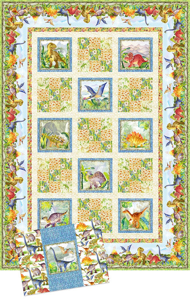 Dinosaurs and Friends Quilt Kit