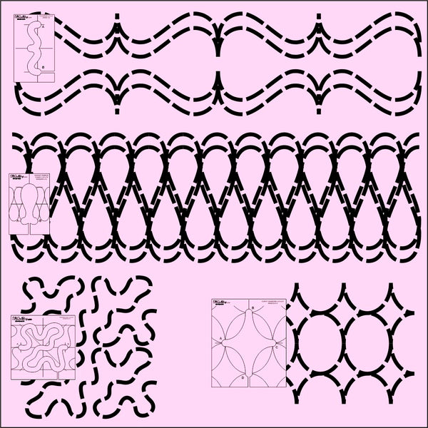 Donna McCauley Quilting Templates - Edge to Edge Sampler Set