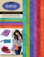 kraft-tex® DESIGNER Sampler 6 Colours Hand-Dyed & Prewashed