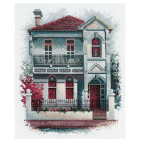 DMC Cross Stitch Kit Victorian Freestanding Terrace House by Olga Gostin