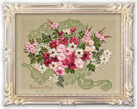 Riolis Cross Stitch - Bouquet of Pink Ribbon Roses