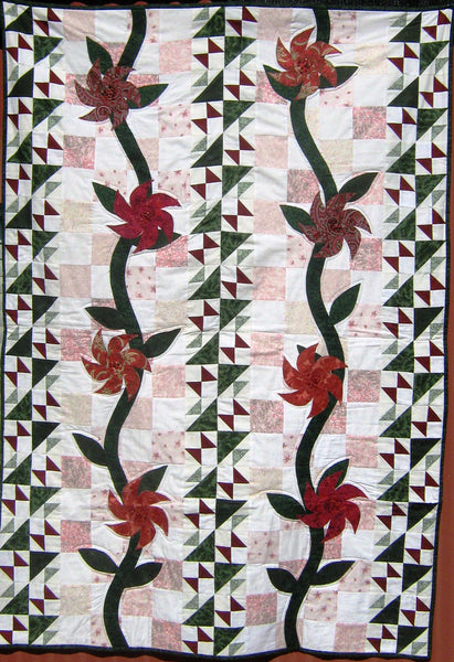 Flame Flowers Quilt Pattern by Cecile Whatman